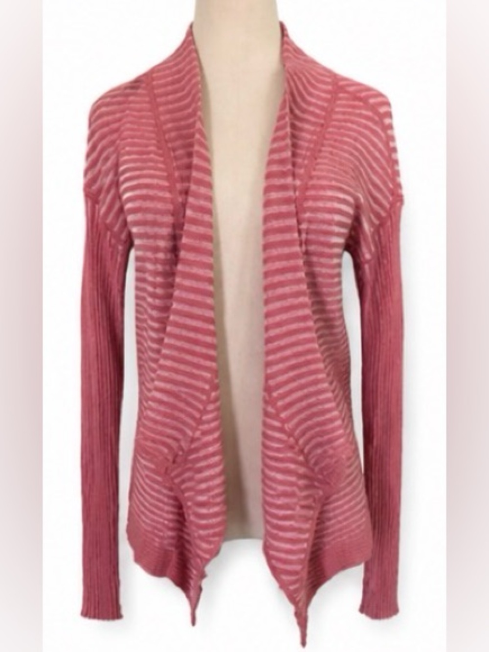 🆕 [Hatley] Blush Pink Striped Wrap Cardigan Tie Waist Soft Knit Sweater S/P